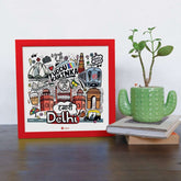 Delhi - Doodle Print Photo Frame - Discovering India